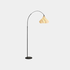 Floor Lamp Unique Fishing Pole Arch Pleated for Reading