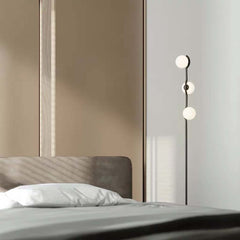 Floor Lamp Unique Glass Globe 3 Light Bedroom