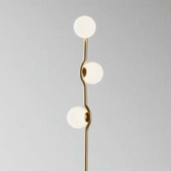 Floor Lamp Unique Glass Globe 3 Light Detail