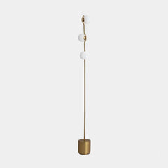 Floor Lamp Unique Glass Globe 3 Light Gold