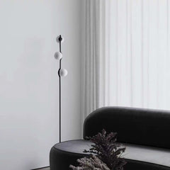 Floor Lamp Unique Glass Globe 3 Light Living Room