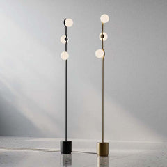 Floor Lamp Unique Glass Globe 3 Light Room