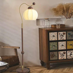 Floor Lamp Vintage Lantern with Fabric Shade Corner