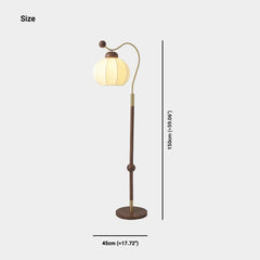 Floor Lamp Vintage Lantern with Fabric Shade Size