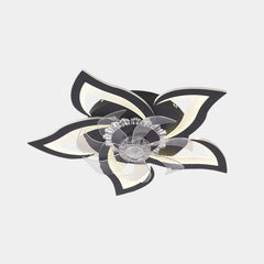 Blumen-Deckenventilator mit Licht, halbbündig, 3 Farben