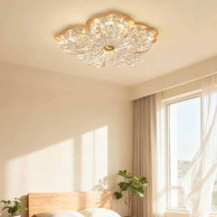 Flower Gold Foil Ceiling Light Luxury Flush Mount LED