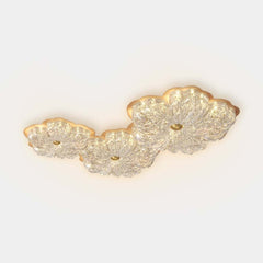 Flower Gold Foil Ceiling Light Luxury Flush Mount LED