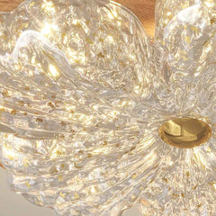 Flower Gold Foil Ceiling Light Luxury Flush Mount LED