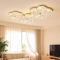 Flower Gold Foil Ceiling Light Luxury Flush Mount LED