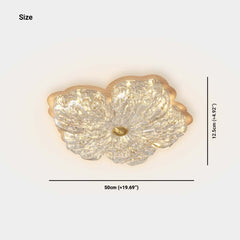 Flower Gold Foil Ceiling Light Luxury Flush Mount LED
