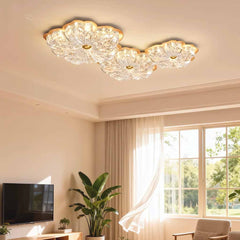 Flower Gold Foil Ceiling Light Luxury Flush Mount LED