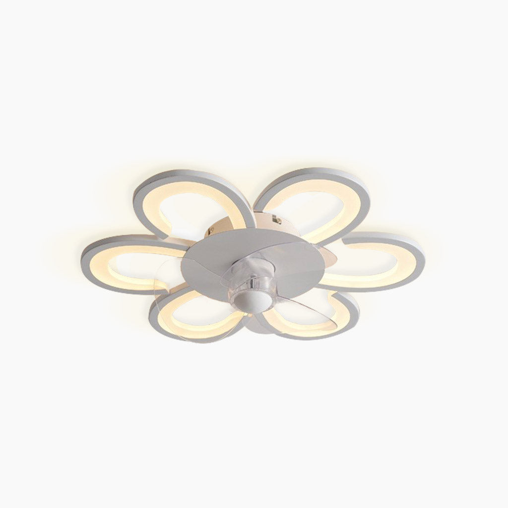 Flush Mount Ceiling Fan with LED Light