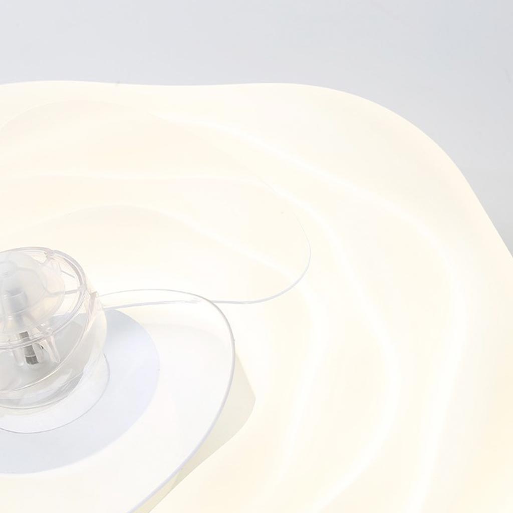 Flush Mount Ceiling Fan Light Nordic Rose Blades