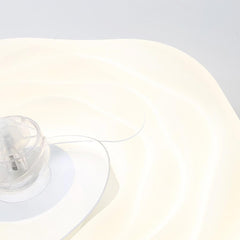 Flush Mount Ceiling Fan Light Nordic Rose Blades