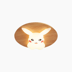 Flush Mount Ceiling Light Cartoon Pikachu Log Color