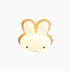 Flush Mount Ceiling Light Cartoon Rabbit Log Color