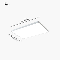 Flush Mount Ceiling Light Dimmable LED Rectangle Size