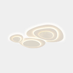 Flush Mount Ceiling Light Geometirc Dimmable LED, White