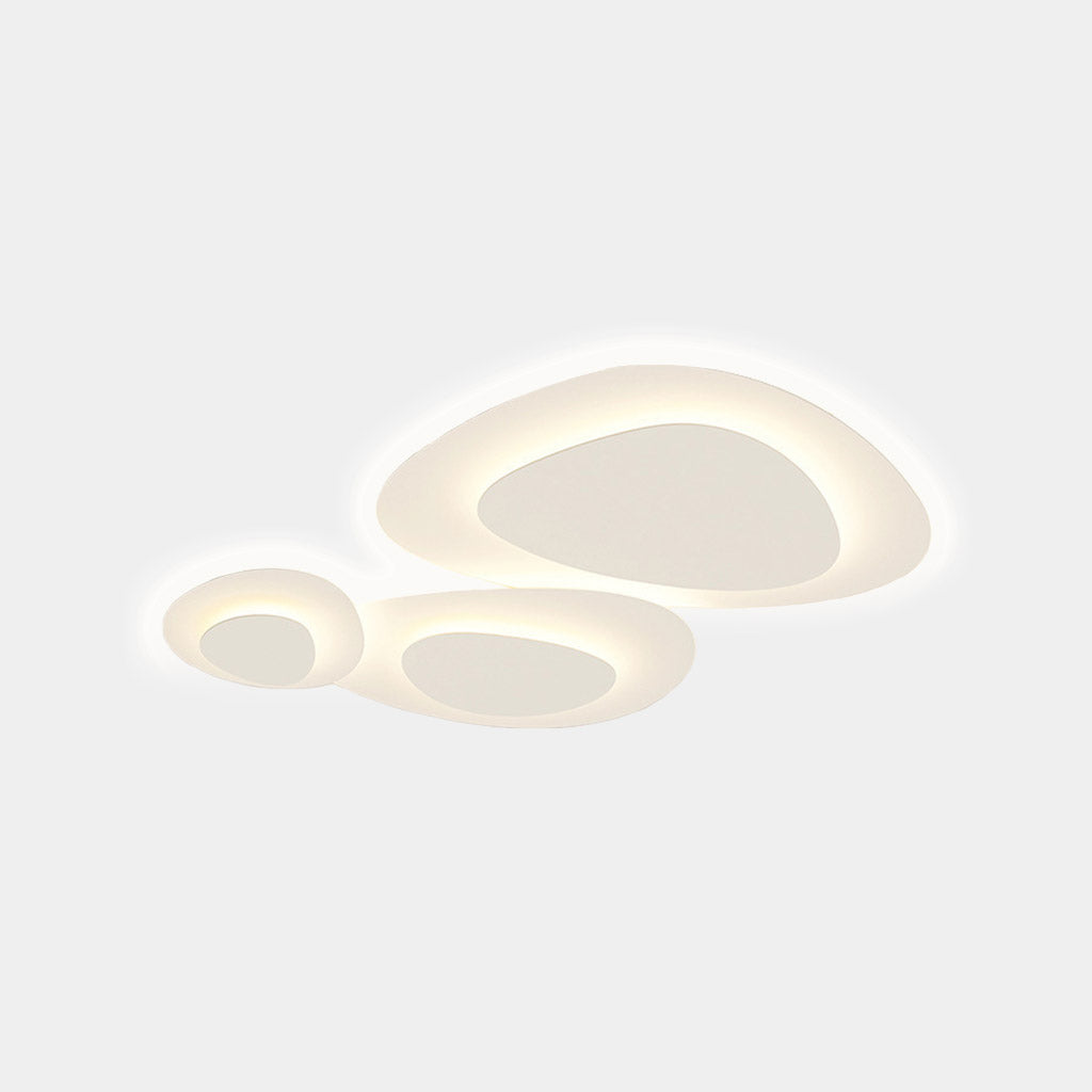 Flush Mount Ceiling Light Geometirc Dimmable LED, White