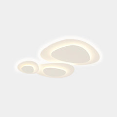 Flush Mount Ceiling Light Geometirc Dimmable LED, White