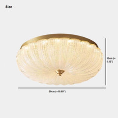 Flush Mount Ceiling Light Modern Glass Round LED for Bedroom