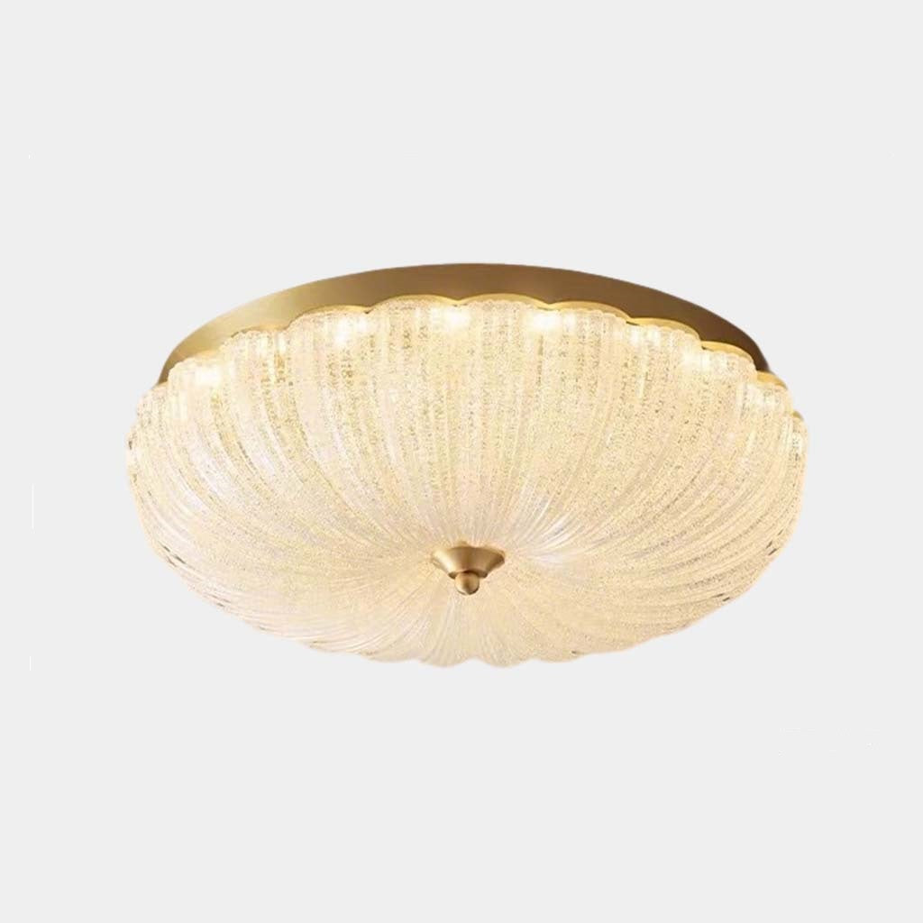 Flush Mount Ceiling Light Modern Glass Round LED for Bedroom