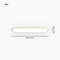 Flush Mount Ceiling Light LED Rounded Rectangle Size