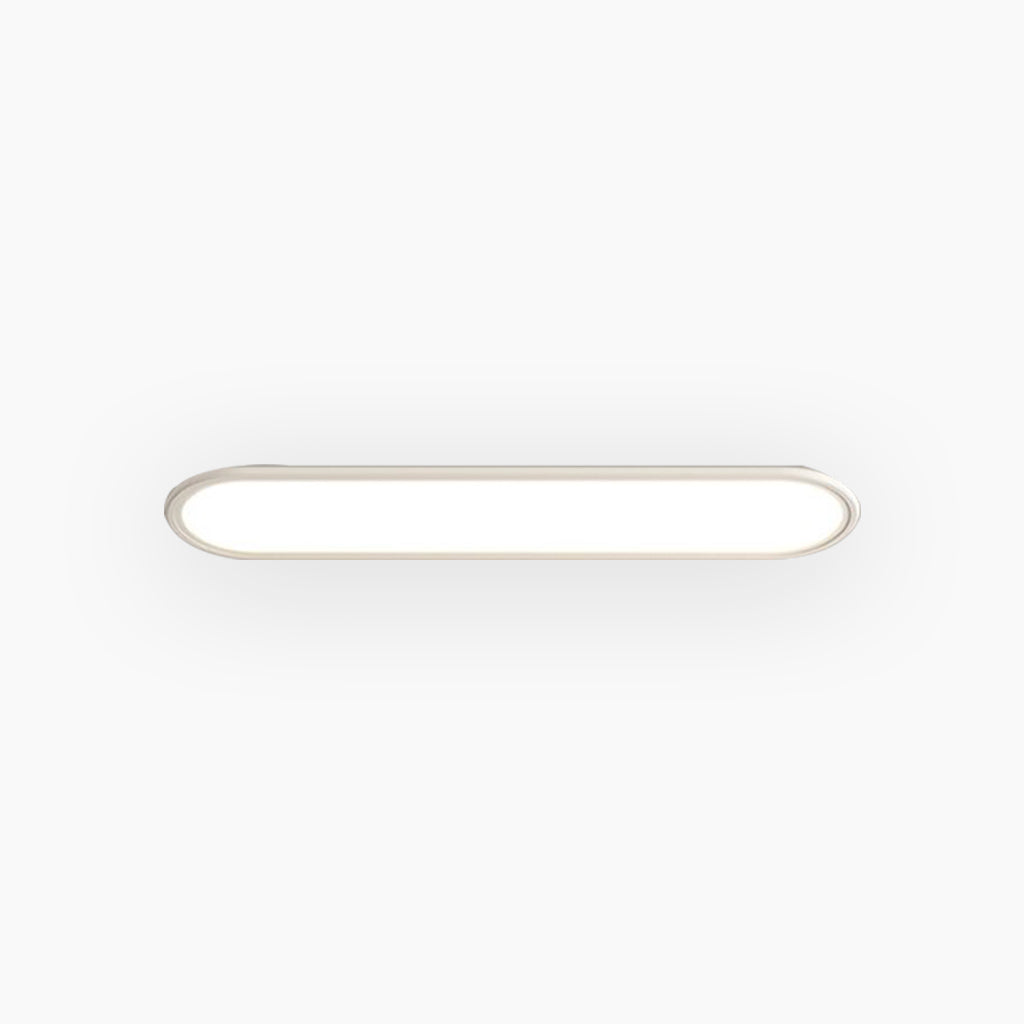 Rectangle Rounded Led Lights Modern Rounded Rectangle White Flush Mount Ceiling Light | VAXLAMP