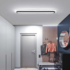 Flush Mount Ceiling Light Linear Black Entrance
