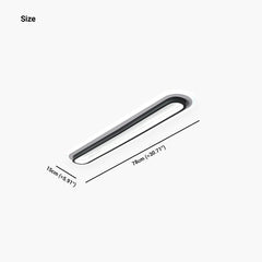 Flush Mount Ceiling Light Linear Black Size