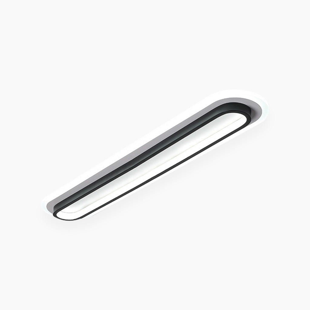 Flush Mount Ceiling Light Linear Black