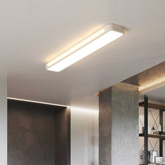 Flush Mount Ceiling Light Linear Rectangle White Entrance