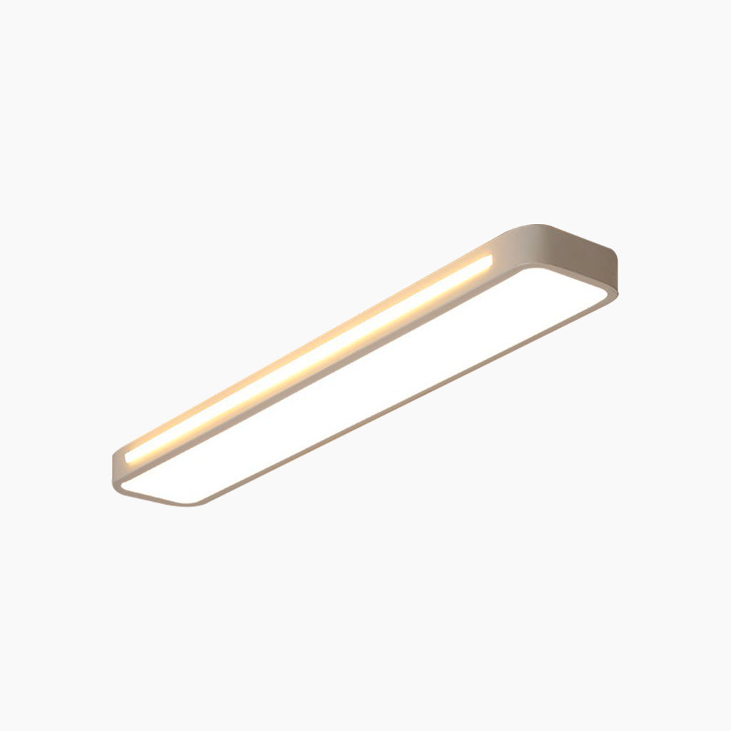Flush Mount Ceiling Light Linear Rectangle White