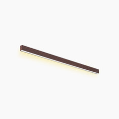 Flush Mount Ceiling Light Linear Walnut Color