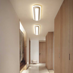 Flush Mount Ceiling Light Linear White Living Room