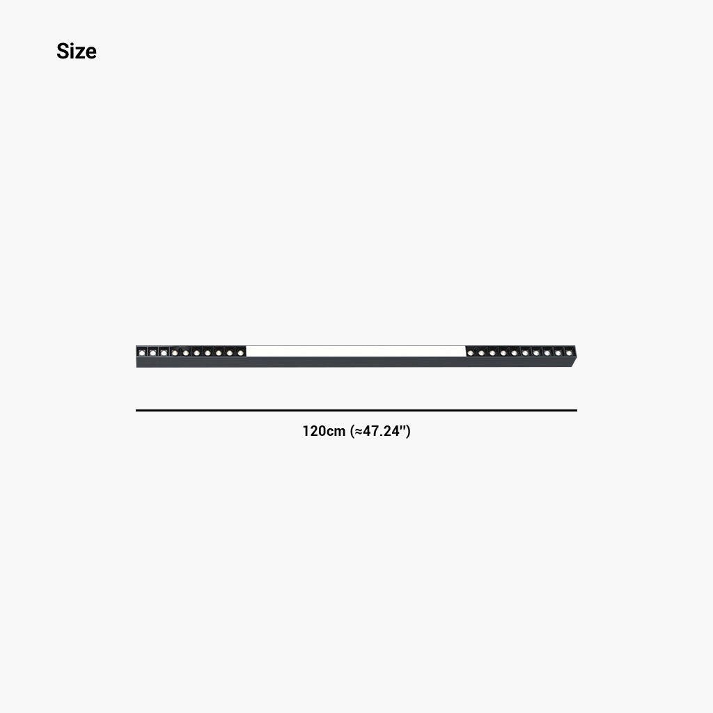 Flush Mount Ceiling Light Long Linear Black Size