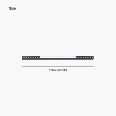 Flush Mount Ceiling Light Long Linear Black Size