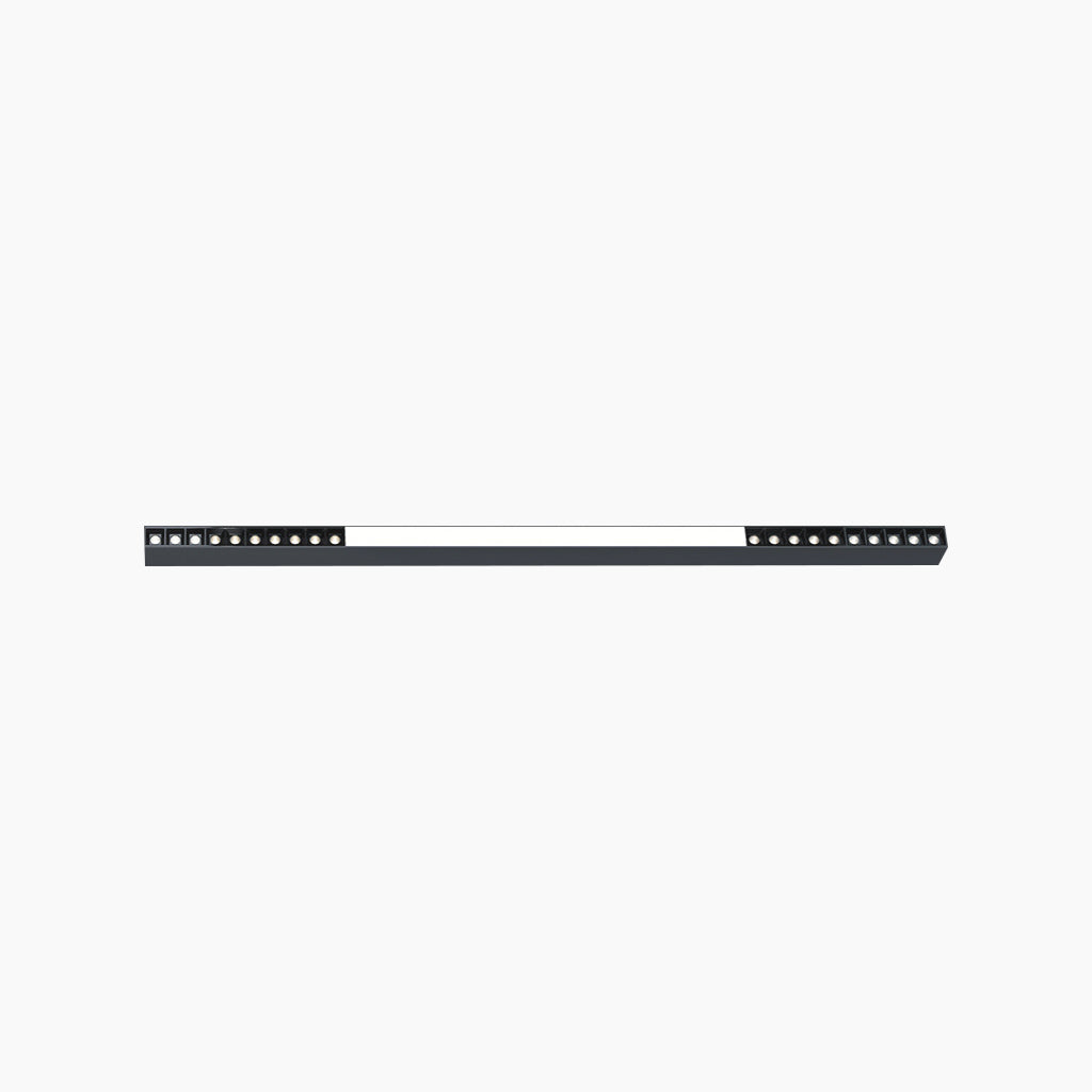 Flush Mount Ceiling Light Long Linear Black