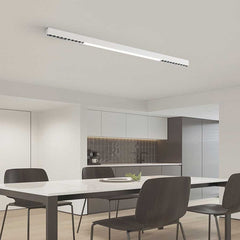 Flush Mount Ceiling Light Long Linear White Dining Room