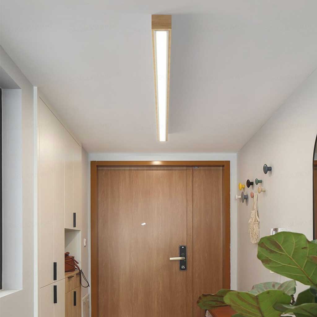 Plafoniera A LED In Legno Schindora - 28W, Dimmerabile, 40cm Ø, 3000-6000K, Con Telecomando - Foto 5