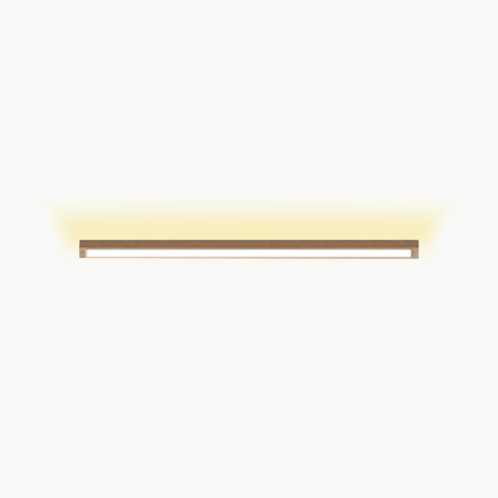 Flush Mount Ceiling Light Long Wooden Linear