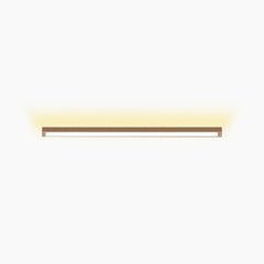 Flush Mount Ceiling Light Long Wooden Linear