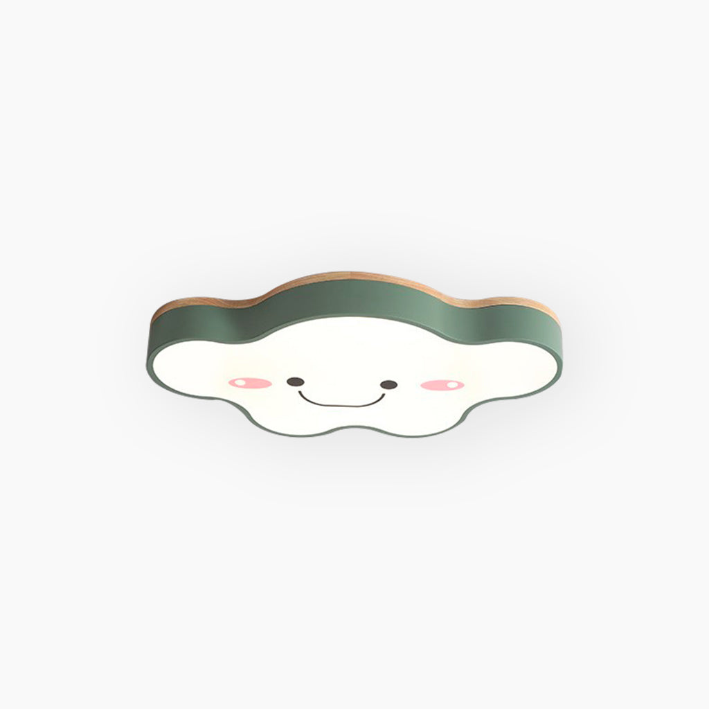 Flush Mount Ceiling Light Macaron Smile Cloud Green