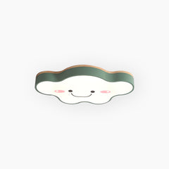 Flush Mount Ceiling Light Macaron Smile Cloud Green