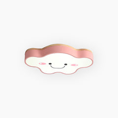 Flush Mount Ceiling Light Macaron Smile Cloud Pink