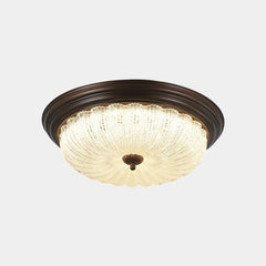 Flush Mount Ceiling Light Mid-century Vintage Round Glass