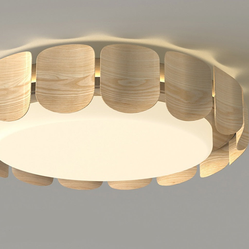 Flush Mount Ceiling Light Minimalist Round LED Dimmable Detail