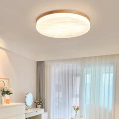 Flush Mount Ceiling Light Modern Geometric Wood