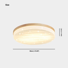 Flush Mount Ceiling Light Modern Geometric Wood