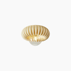 Flush Mount Ceiling Light Pumpkin Round Clear